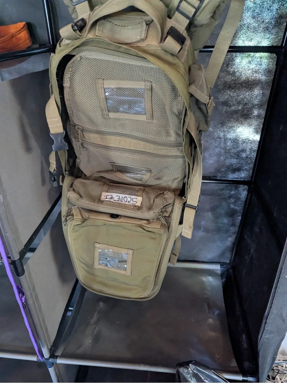 Tactical Olive Green Men's Backpack - Rugged Field Pack - Picture 3 of 4